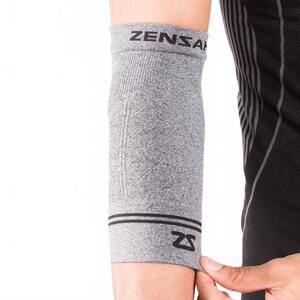 NEW ZENSAH unisex elbow compression sleeve in heather grey